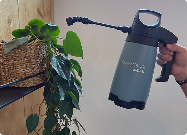 Kamerplant onderhouden met hogedruk plantenspuit | Dr. Botani