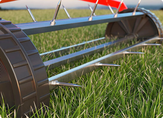 gras beluchten met een prikroller | Dr. Botani